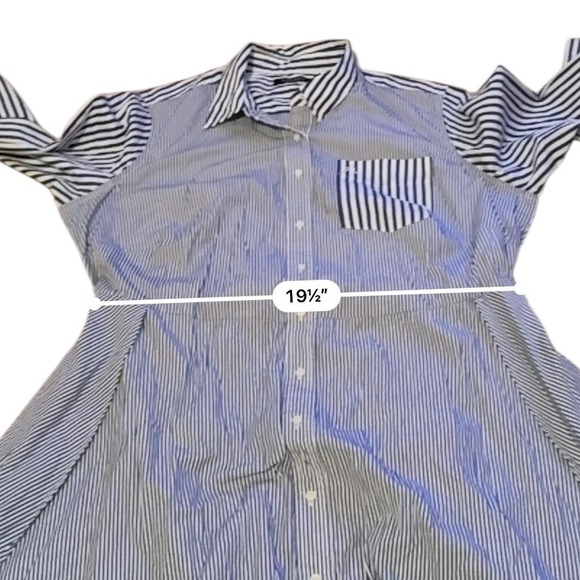Lauren Ralph Lauren Stripe Shirtdress Women's Size 18W Cotton Belted Button Up - Picture 10 of 12